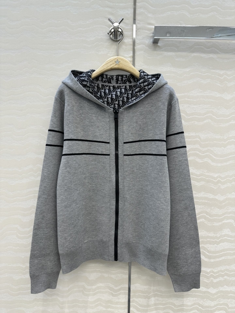 Dior MissDior Luxe Logo-Zip Cashmere Hooded Jacket - Exclusive New Colorway