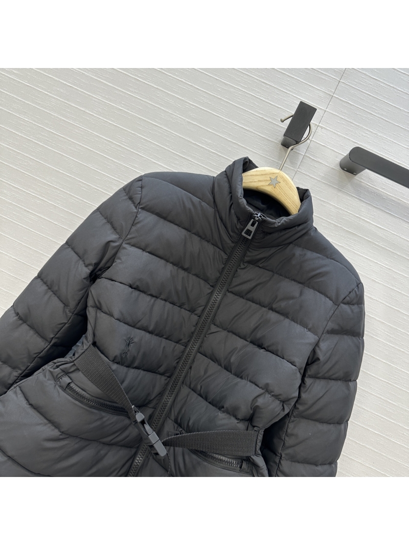 Dior New Arrival Black Down Waistcoat Jacket - Luxe Slim-Fit with Integrated Belt