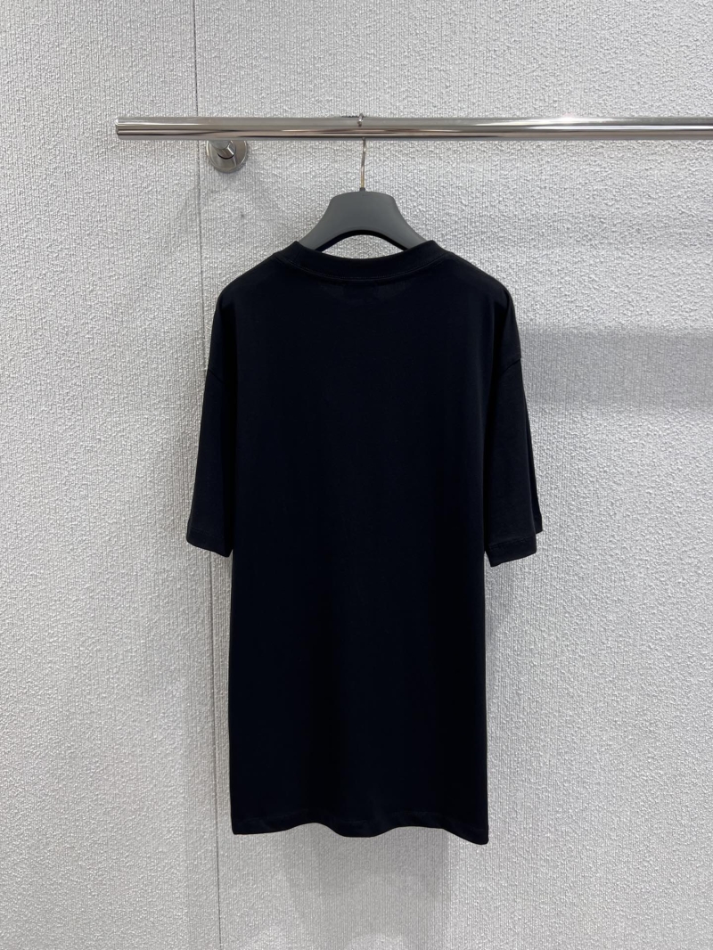 Dior 26Ss Early Spring New Arrival Multi-Emblem Crewneck Short-Sleeve T-Shirt | Black Oversized Streetwear Luxury Cotton Top