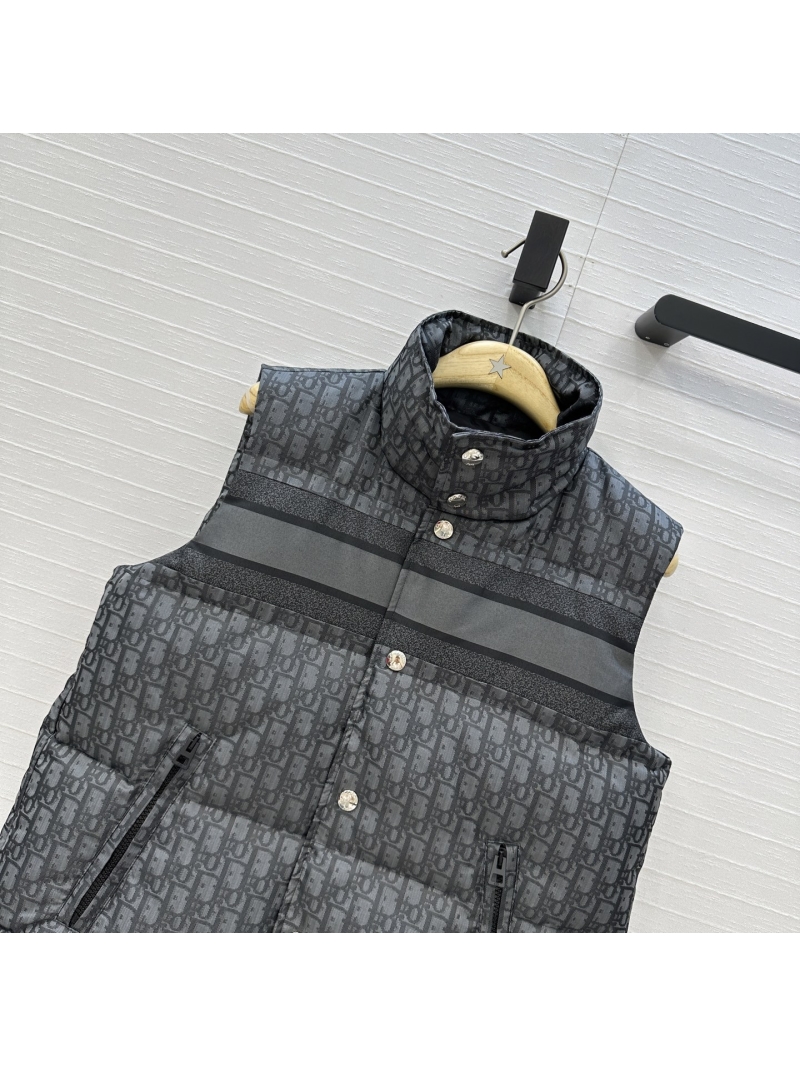 Dior Miss Dior Monogram Puffer Vest - Custom High-Density Technical Taffeta, 90% White Duck Down, Slimming H-Silhouette