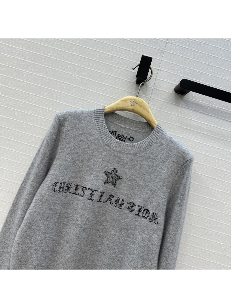 Dior Miss Dior Autumn/Winter Limited Edition Grey Cashmere Knit Sweater