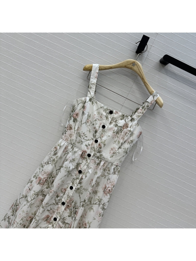 Dior Exclusive New Arrival Spring 2026 Floral Print Cami Midi Dress in Imported Cotton