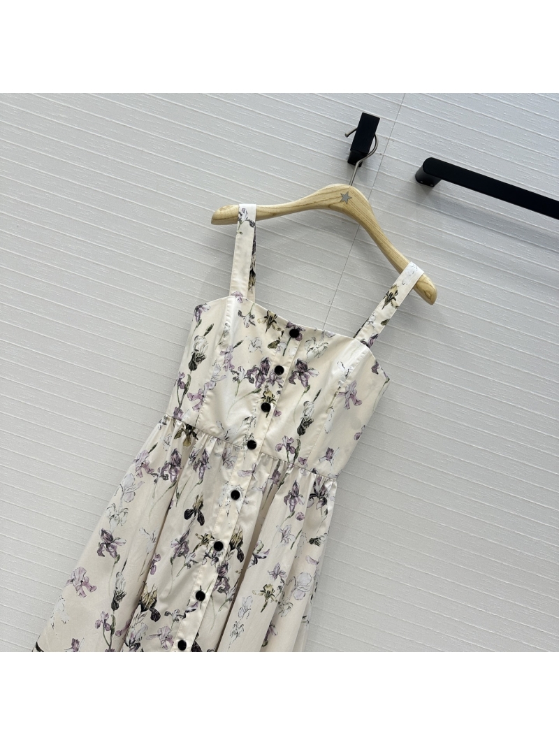Dior Butterfly Iris Print Cotton Maxi Dress | Ethereal Couture-Inspired Design
