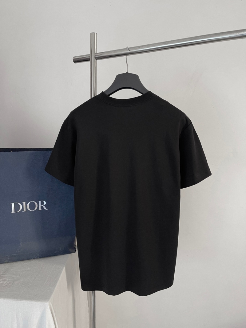 Dior No Dior No Dietrich Embroidered Cotton T-Shirt in Black