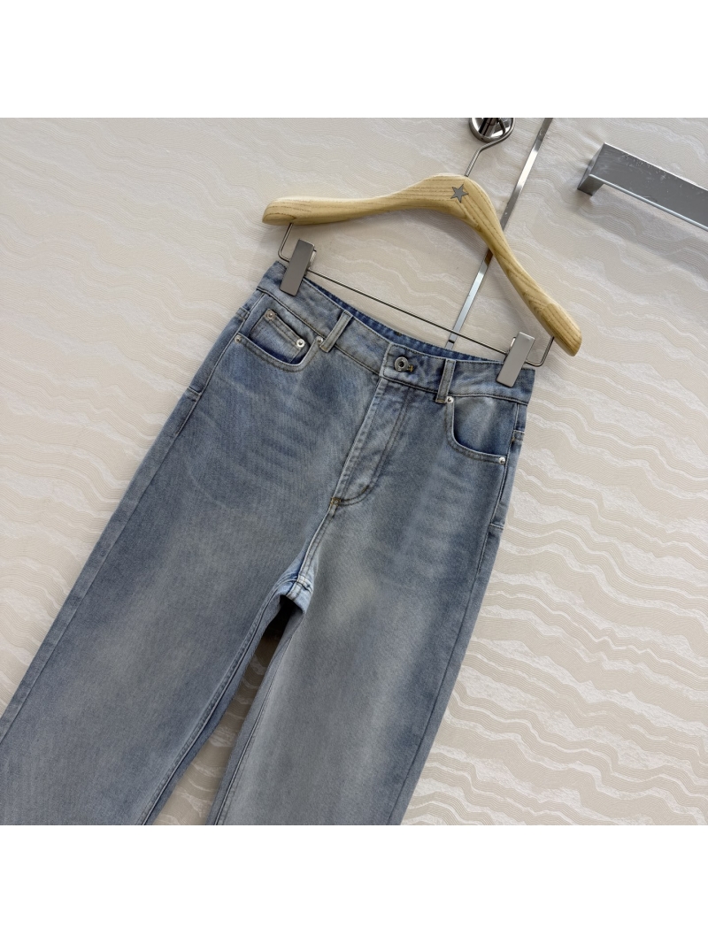 Dior Miss Dior Vintage Wash Denim Straight-Leg Jeans
