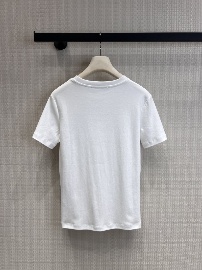 Dior Varsity Logo Arched T-Shirt in White - Signature Number 8