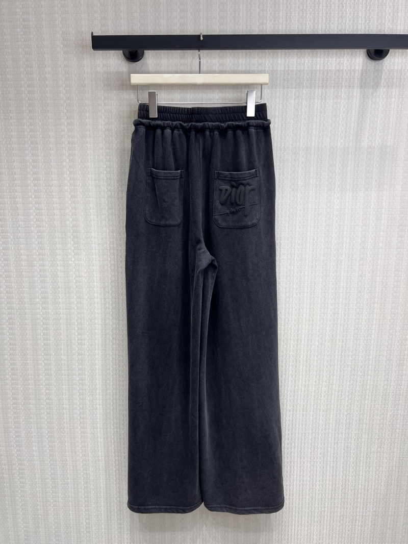 Dior Signature Wide-Leg Cotton Sweatpants - Misty Baby Blue Luxe Lounge