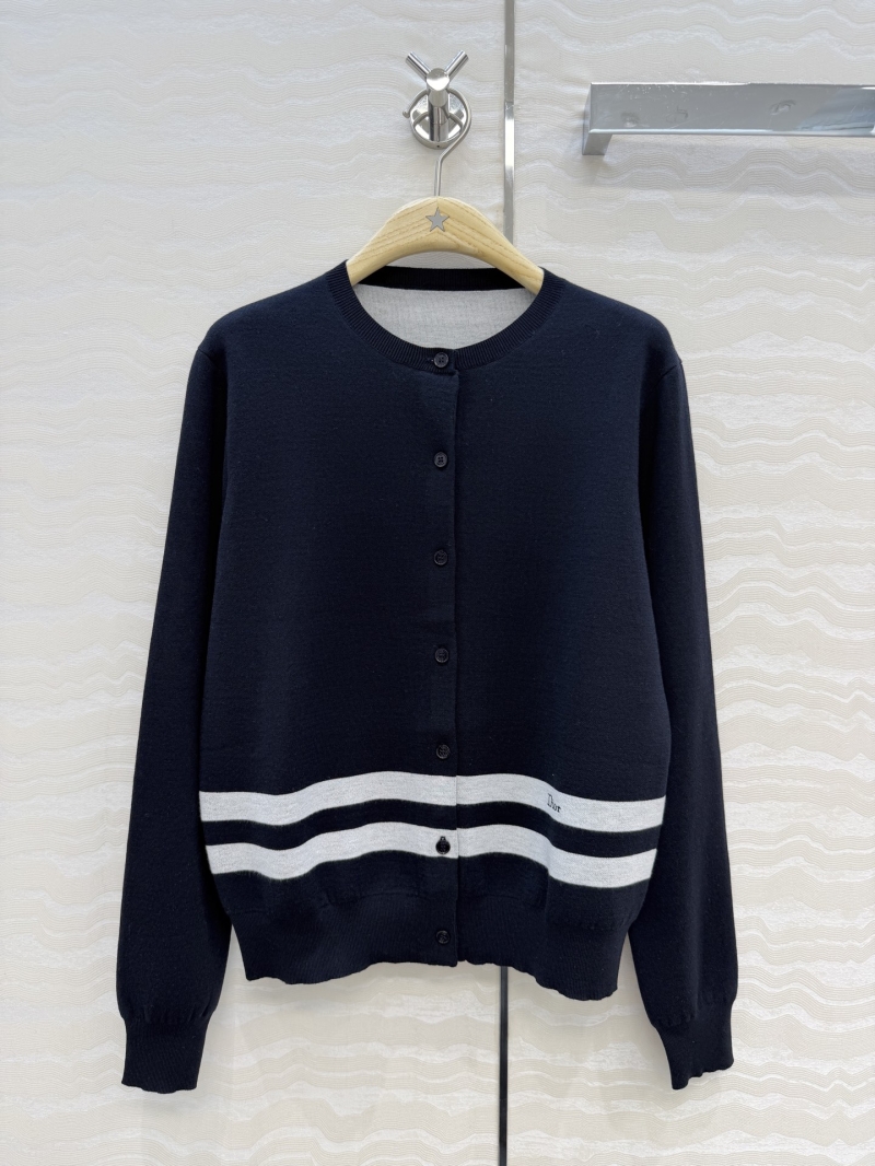 Dior Miss Dior Nautical Stripe Navy Knit Cardigan in Premium Imported Yarn