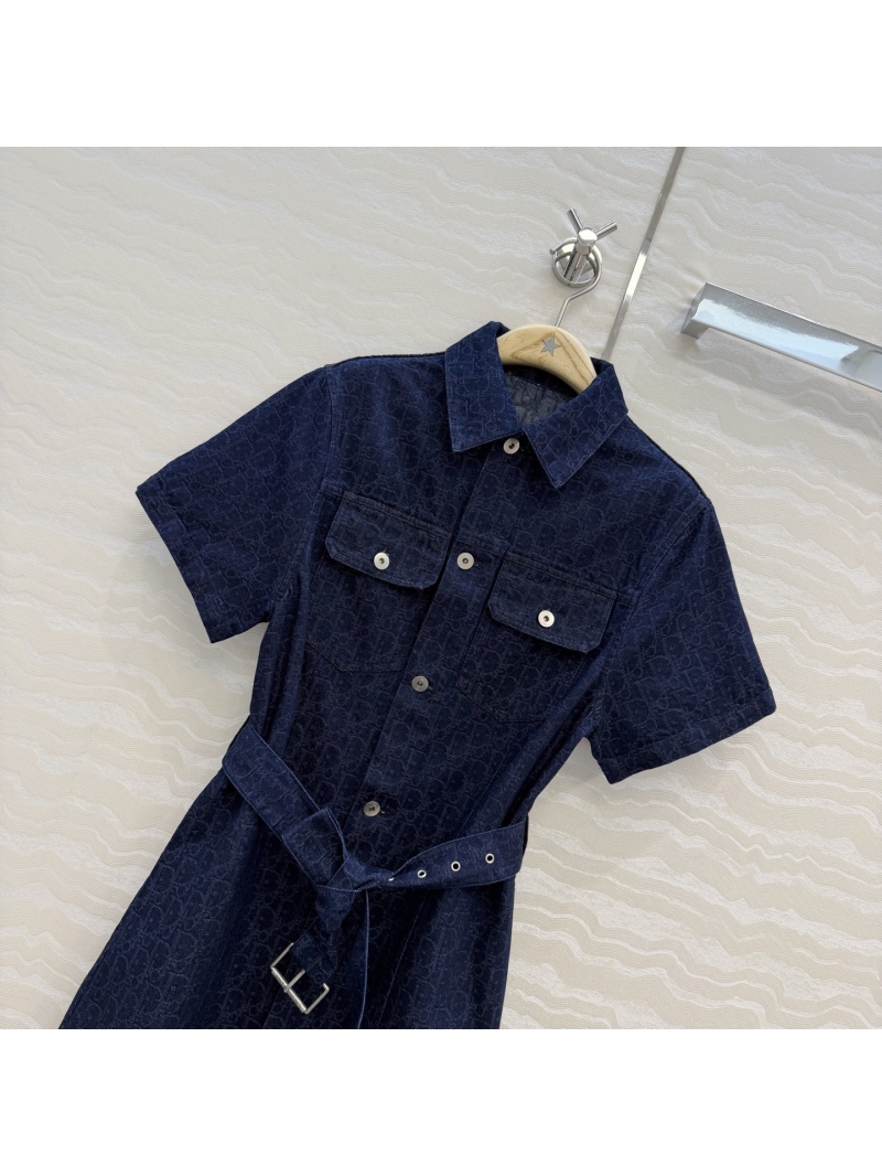 Dior Miss Dior Nautical Collection Oblique Jacquard Denim Dress