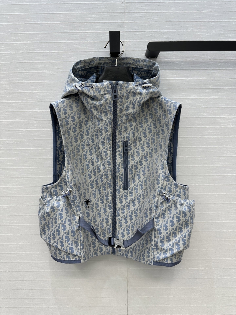 Dior MissDior Blue-White Classic Oblique Hooded Vest - Limited Edition