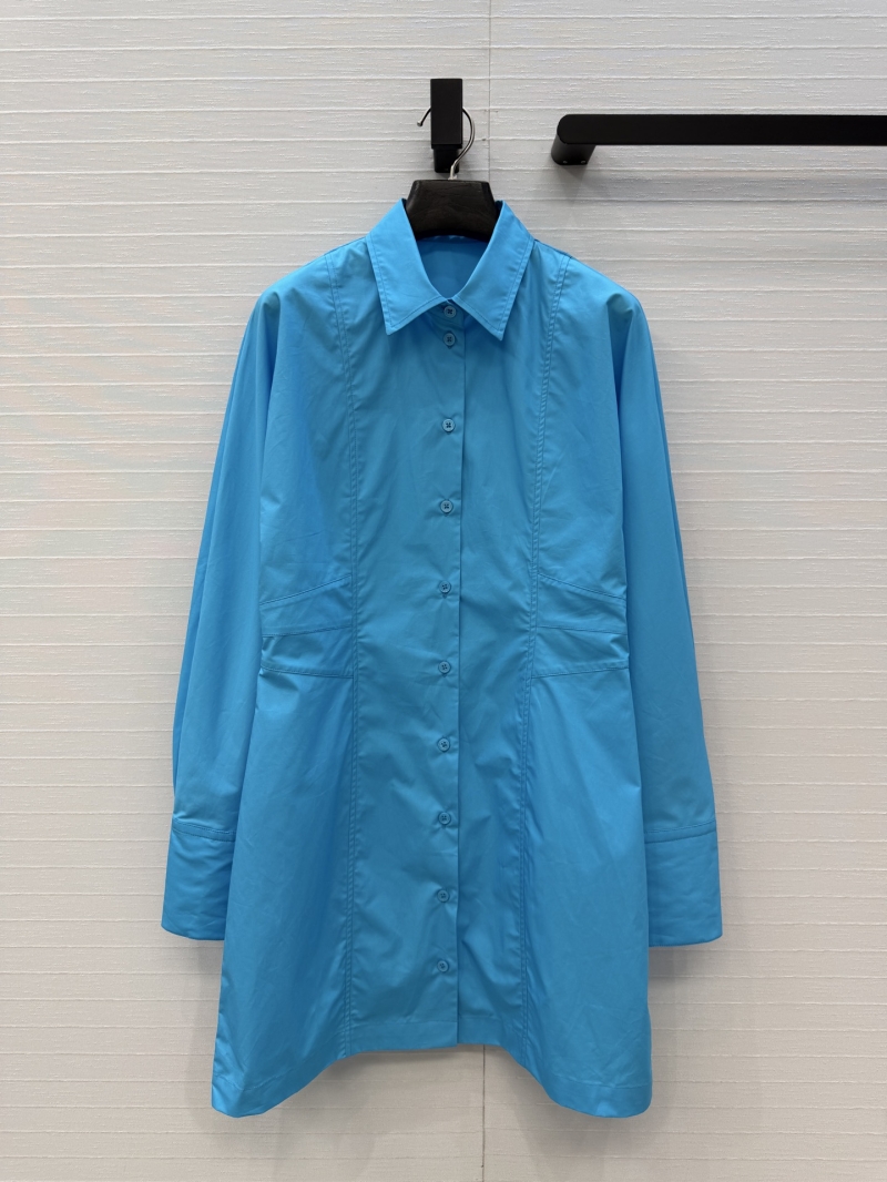 Fendi Signature Drop-Shoulder Tailored Shirt Dress