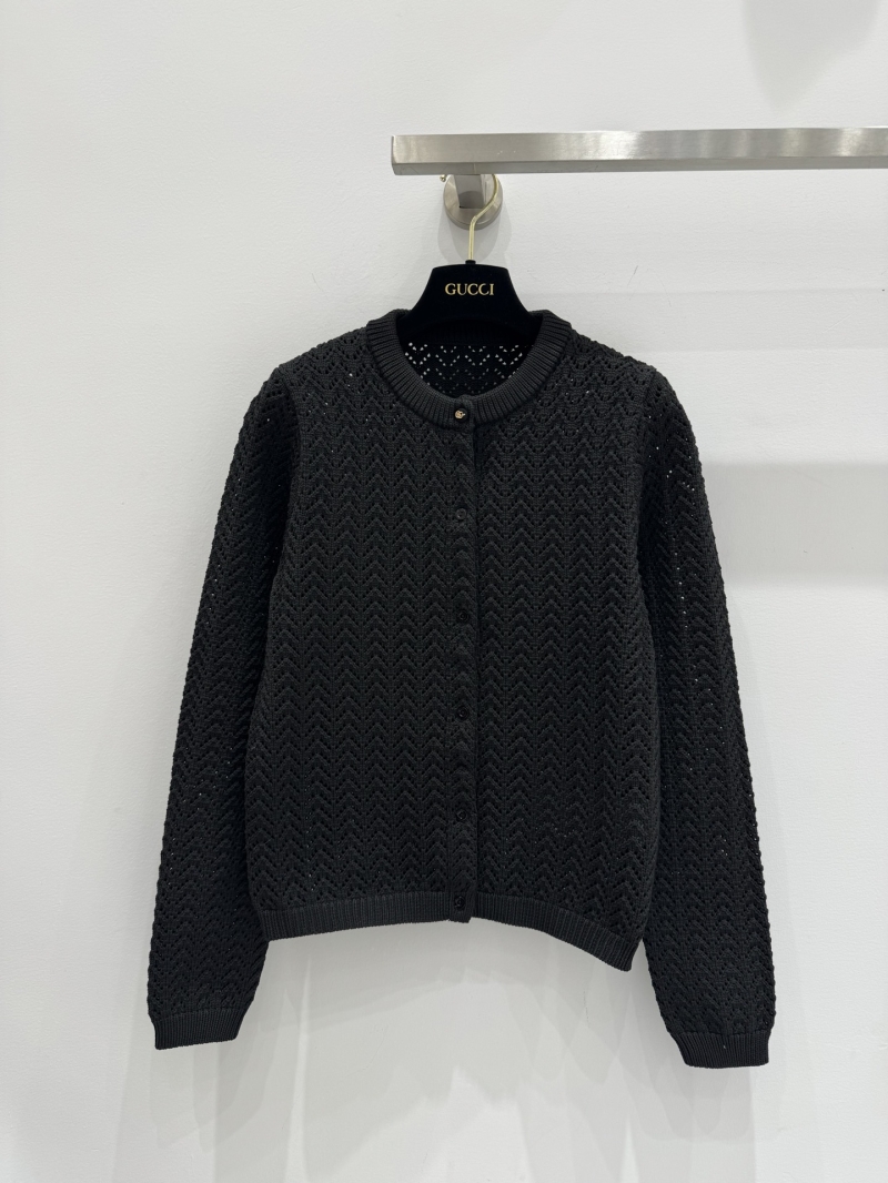 Gucci Spring/Summer 2025 Elegant Hollow-Out Jacket - Classic Black