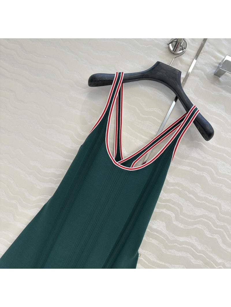 Gucci GG Tennis-Inspired Knitted Cami Dress - Sporty Chic