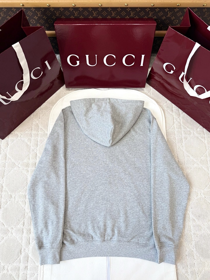 Gucci Unisex Interlocking G Print Hoodie in Hemp Grey