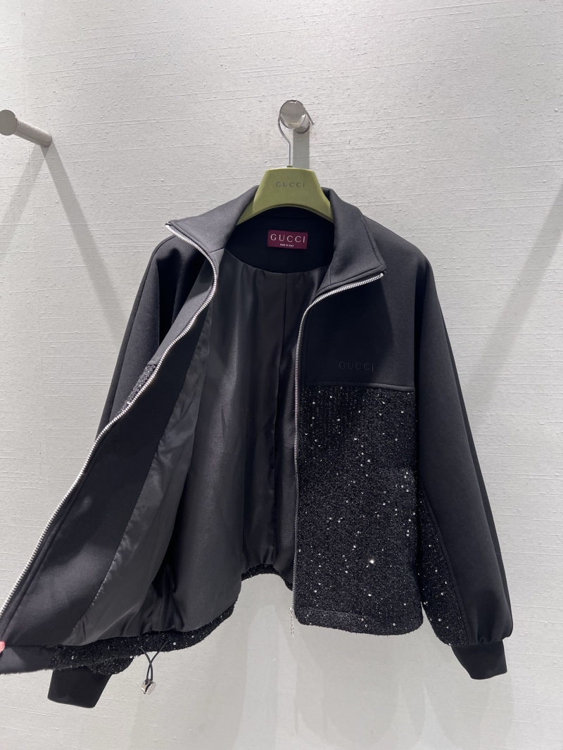 Gucci Limited Edition Autumn/Winter 2025 Sequin-Panel Zip-Up Jacket