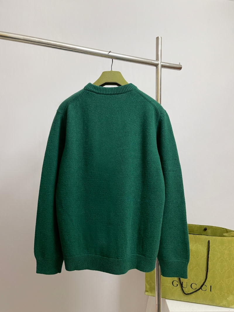 Gucci Emerald Green Signature Script Knit Sweater