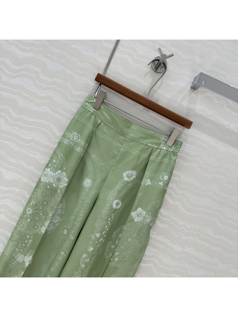 Hermes Luxe Brides Gala en Fleurs Silk Wide-Leg Pants - Early Spring Exclusive