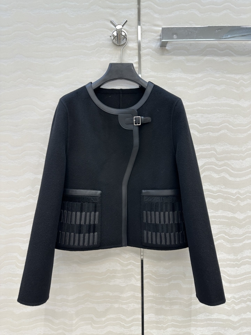 Hermès Equestrian Jacket - Handcrafted Double-Faced Wool & Cashmere Coat in Black