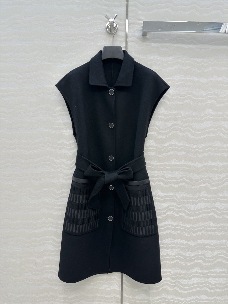 Hermès Black Double-Faced Wool & Cashmere Vest Dress | 25 Autumn/Winter Collection | Handcrafted Luxury