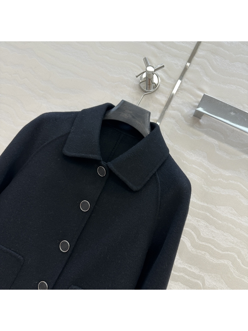 Hermès Limited Edition Cashmere Double-Faced Wool Blend Jacket in Black