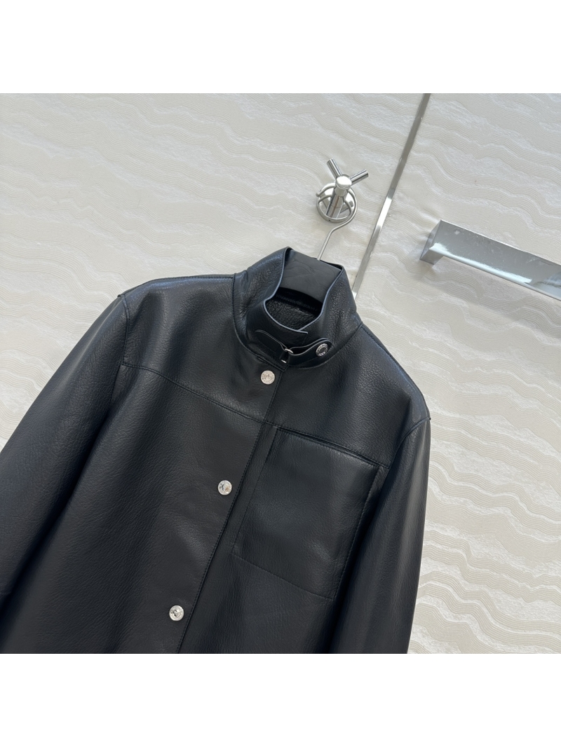 Herméa Limited Edition Equestrian Leather Jacket in 100% Imported Lambskin