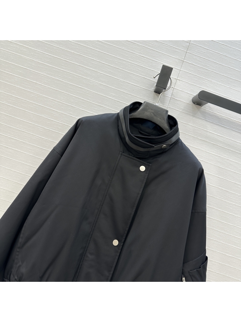 Hermès Triacetate Short Bomber Jacket with Goose Down & Graphene Lining – Slimming Cropped Puffer