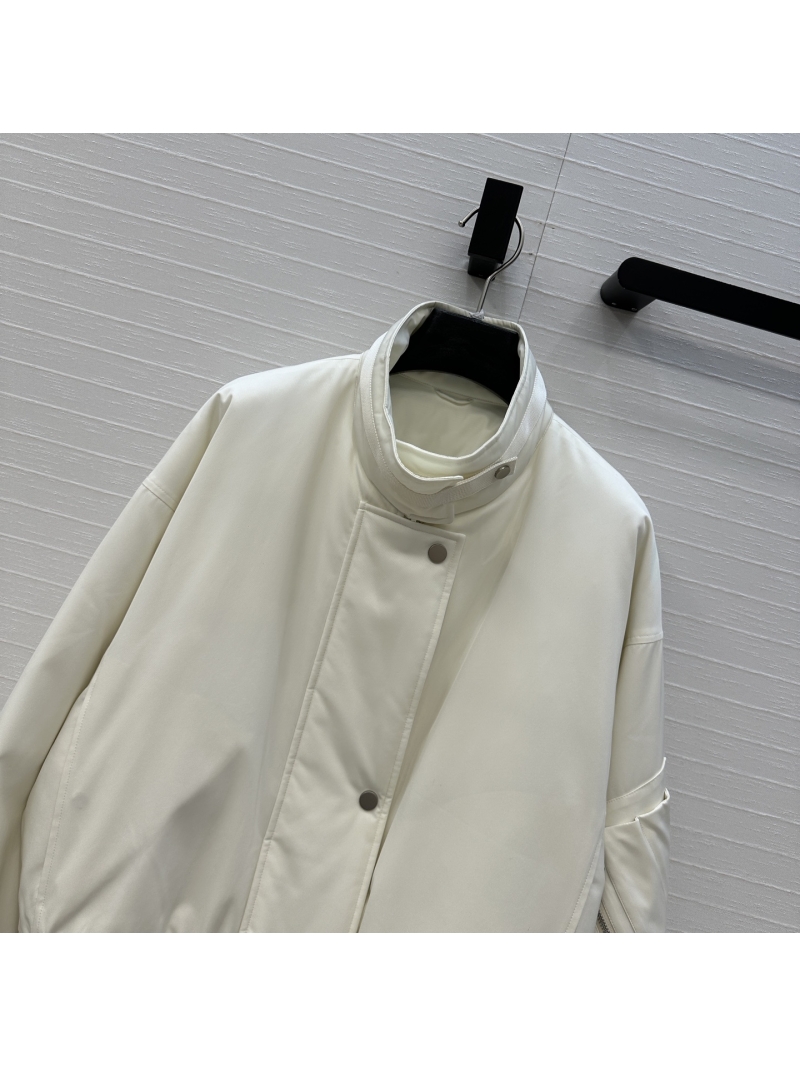 Hermes Short Acetate Down Jacket in White | Featherlight 95% White Goose Down | Graphene Lining | Cropped Puffer