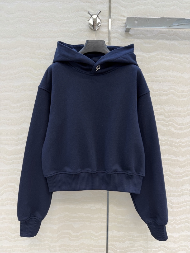 Hermès Elevated Jersey Cotton Tracksuit Set in Navy Blue with Signature Metal Clasp