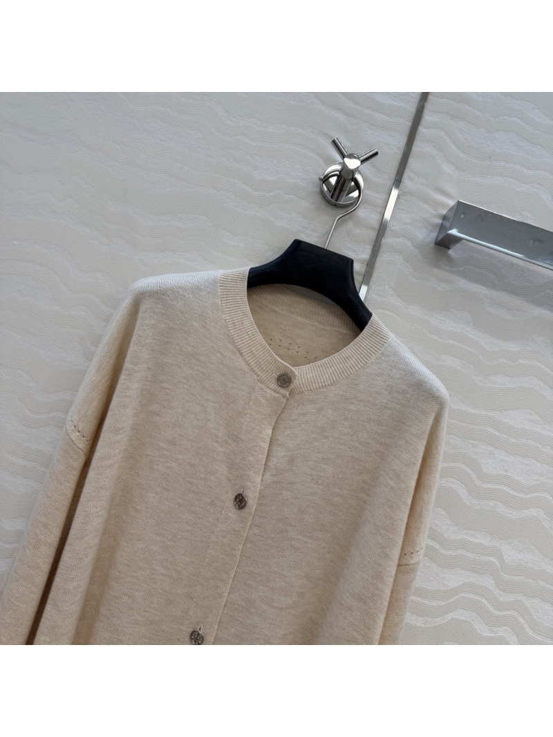 Herm&egrave;s 100% Merino Wool Gold Coin Button 3D Jacquard Cardigan Jacket - Available in 4 Colors