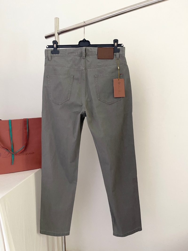 Loro Piana Men's Slim-Fit Grey Denim Jeans - Luxe Casual
