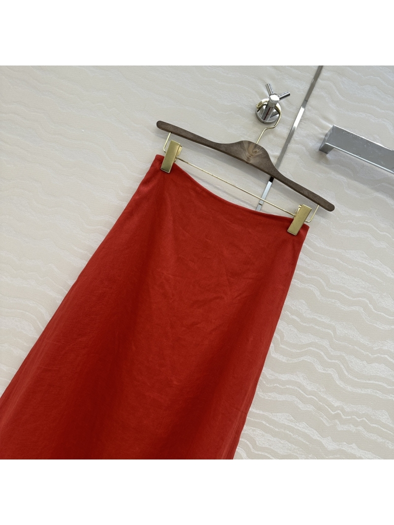 Loro Piana Luxe Linen A-Line Maxi Skirt - Elegant Old Money Style