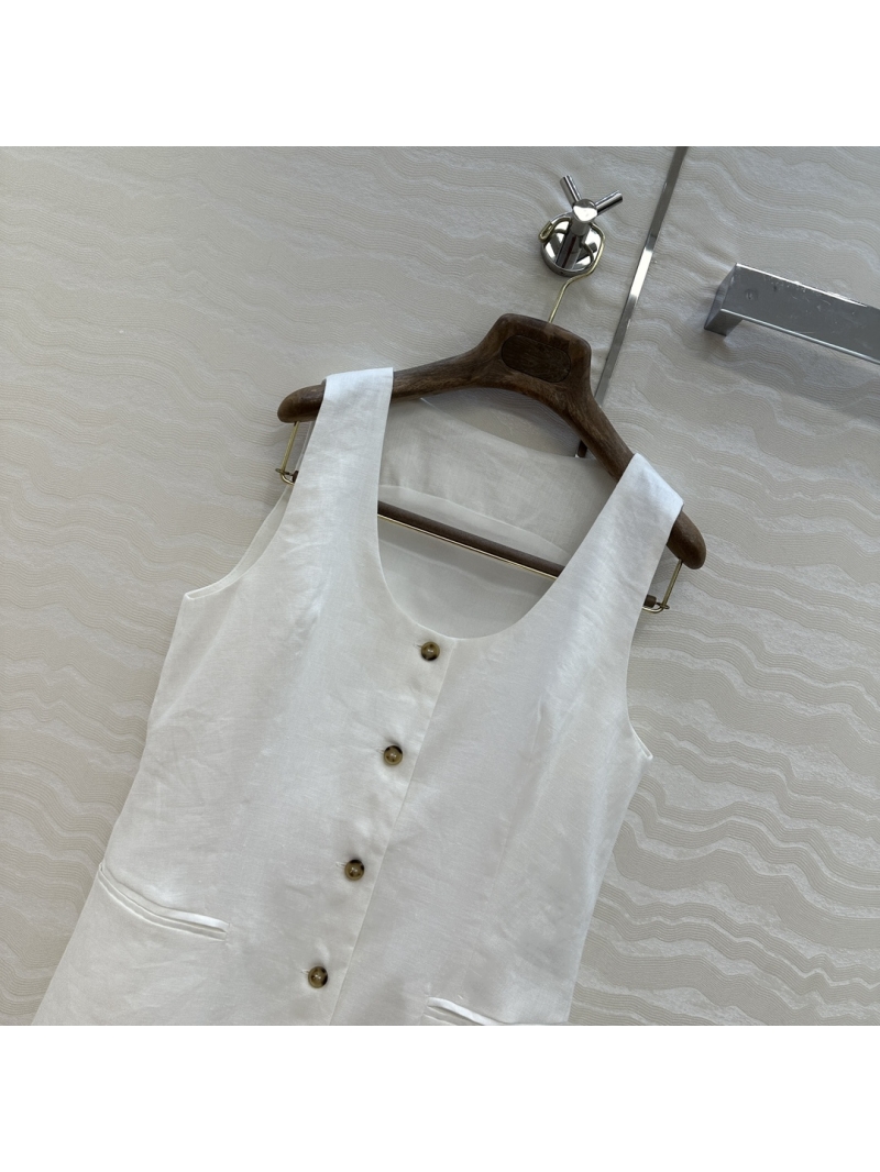 Loro Piana Luxe Linen Vest Jacket - Old Money Elegance