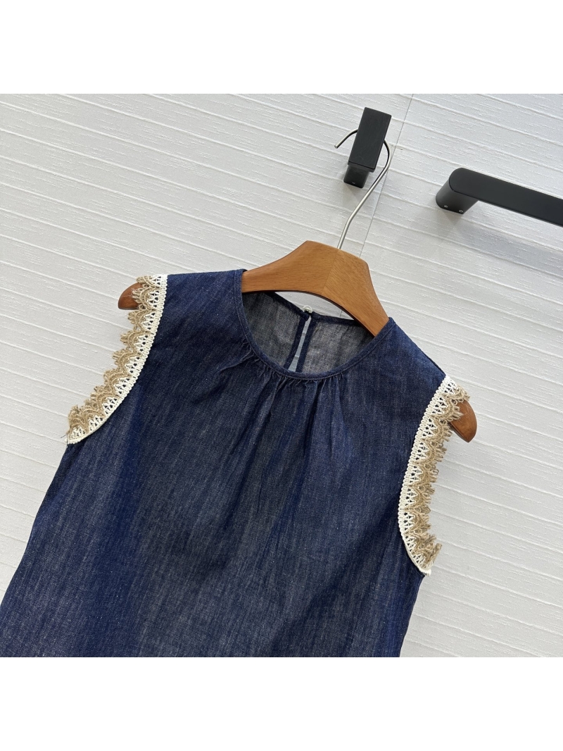 Loro Piana French Riviera Denim Vest - Luxe Embroidered Elegance