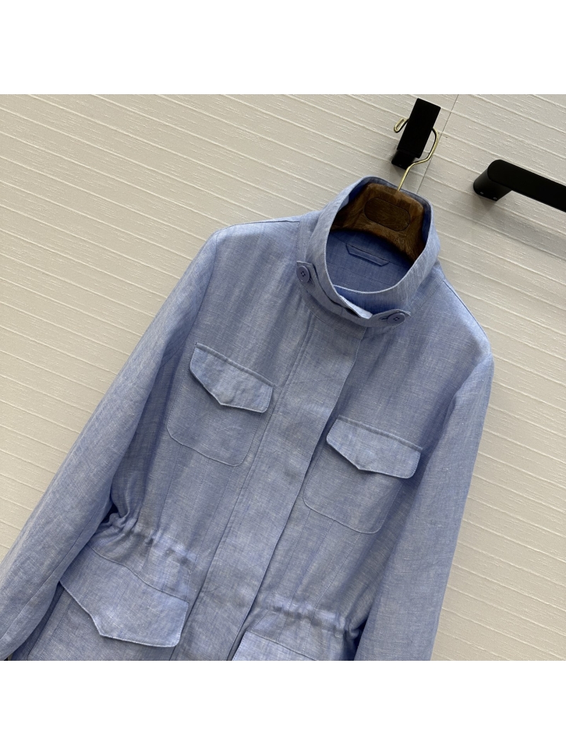 Loro Piana Sky Blue Linen Jacket - Luxe Early Spring Exclusive