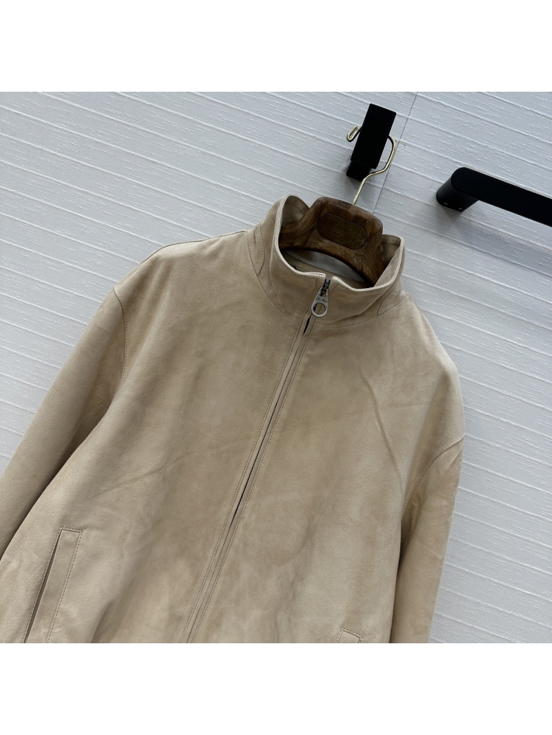 Loro Piana Luxe Pilot Jacket - Suede Leather Old Money Style