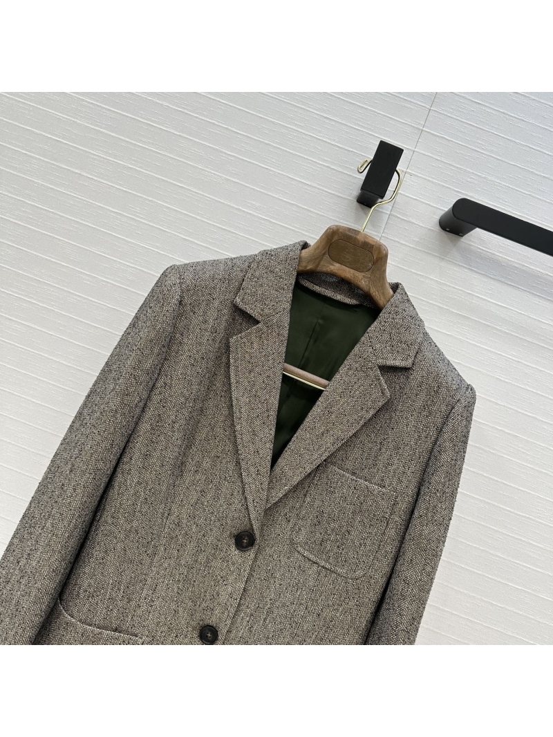 Loro Piana Luxe Single-Breasted Herringbone Blazer - Timeless Elegance for Modern Wardrobes