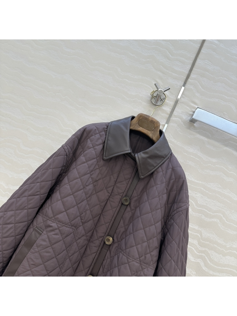 LP Minimalist High-Intelligence Quilted Jacket with Genuine Lamb Leather Trim