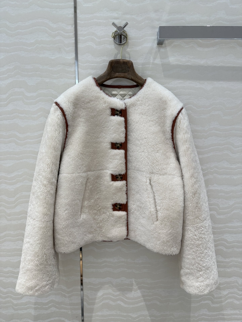 Loro Piana South African Shearling Coat | Old Money Style | 100% Lamb Leather Trim