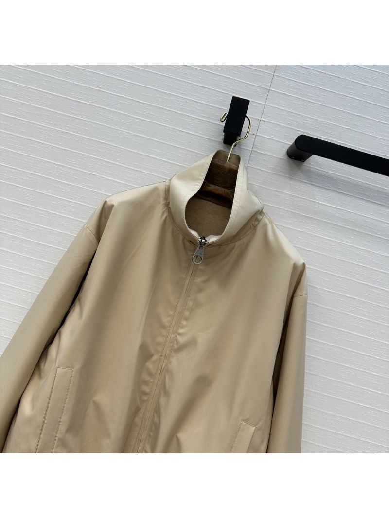 Loro Piana Tencel-Wool Blend Reversible Windproof Bomber Jacket