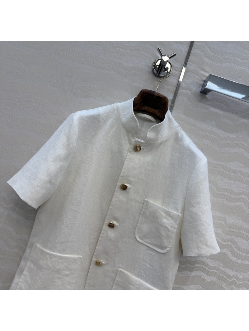 Loro Piana Exquisite 100% Imported Linen Spagna Mini Short-Sleeve Jacket