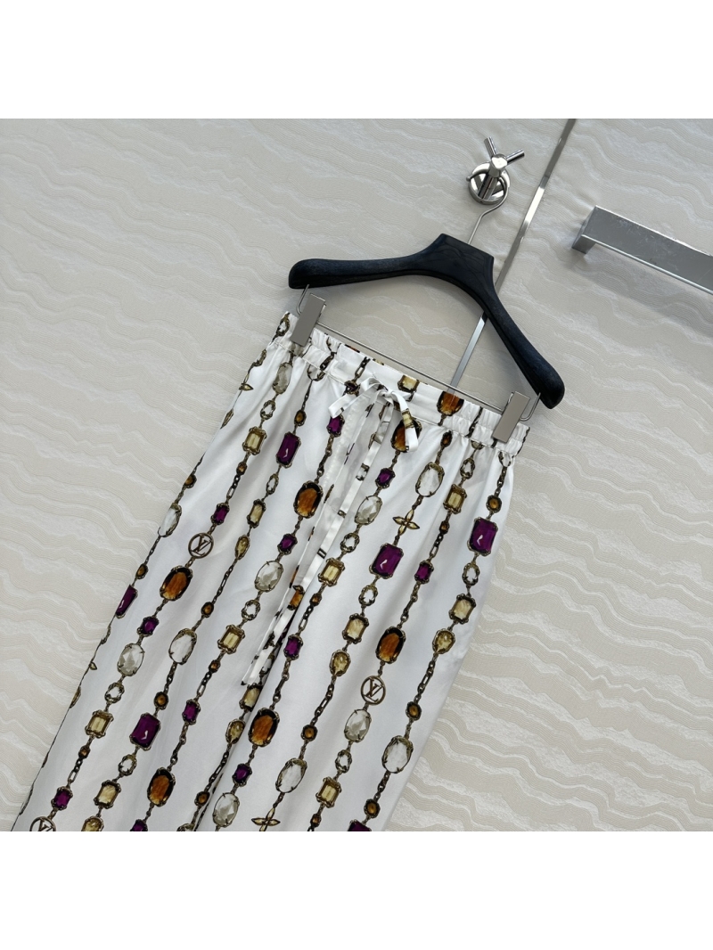 Louis Vuitton Rainbow Holiday Silk Monogram Pants - Luxe Elegance