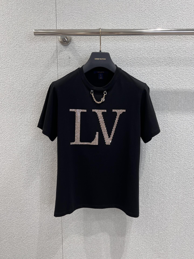 Louis Vuitton Spring Summer Luxe Chain-Embellished Round Neck T-Shirt