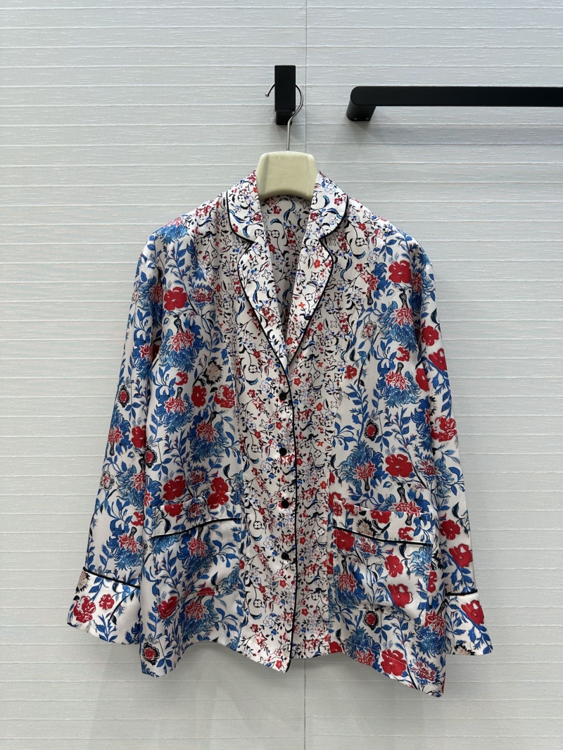 Louis Vuitton MONOGRAM Island Resort Collection Silk Blouse - Luxe Loose Fit & Timeless Style