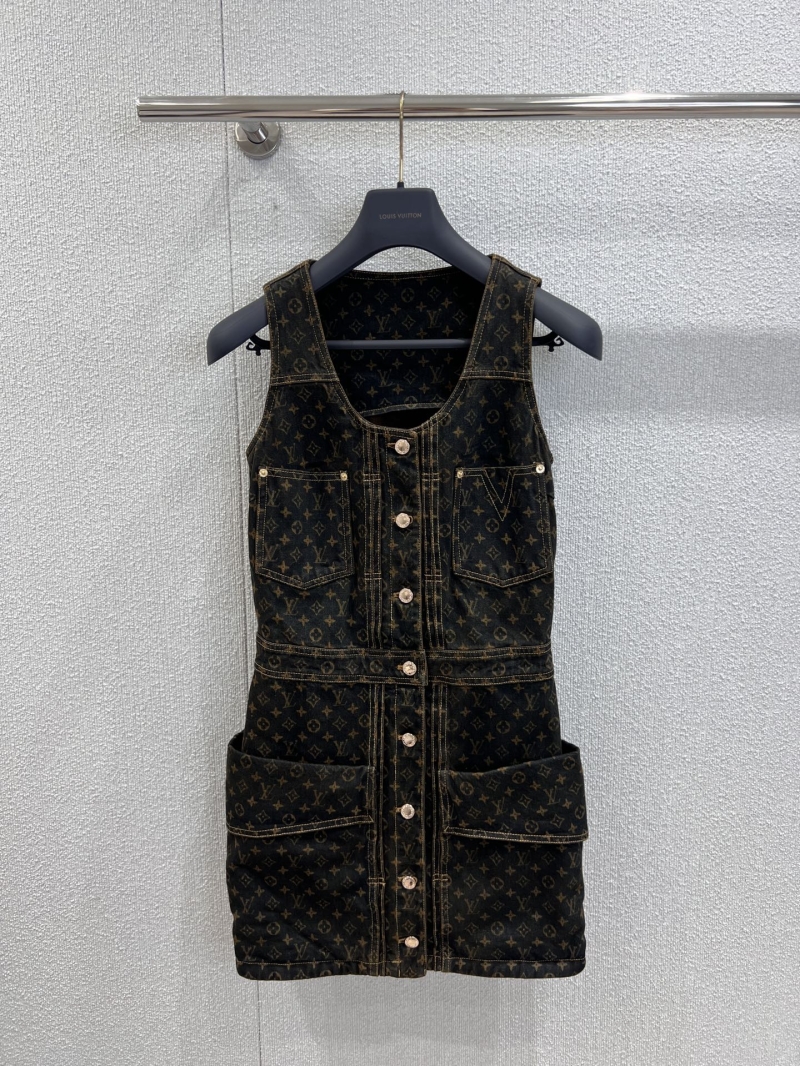 Louis Vuitton Spring/Summer Monogram Denim Vest Dress - Exclusive Luxe Design