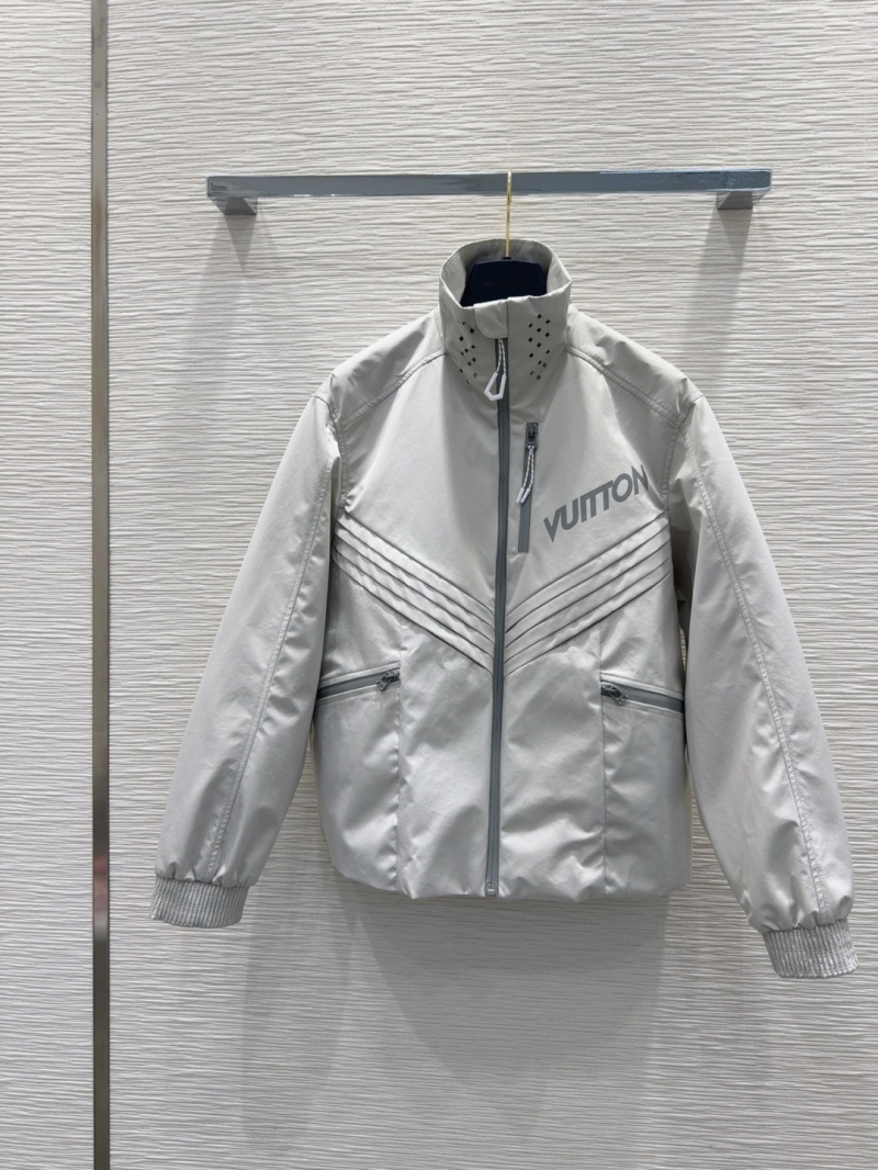 Louis Vuitton Silver-Tone Technical Jacket with Custom Logo Detail