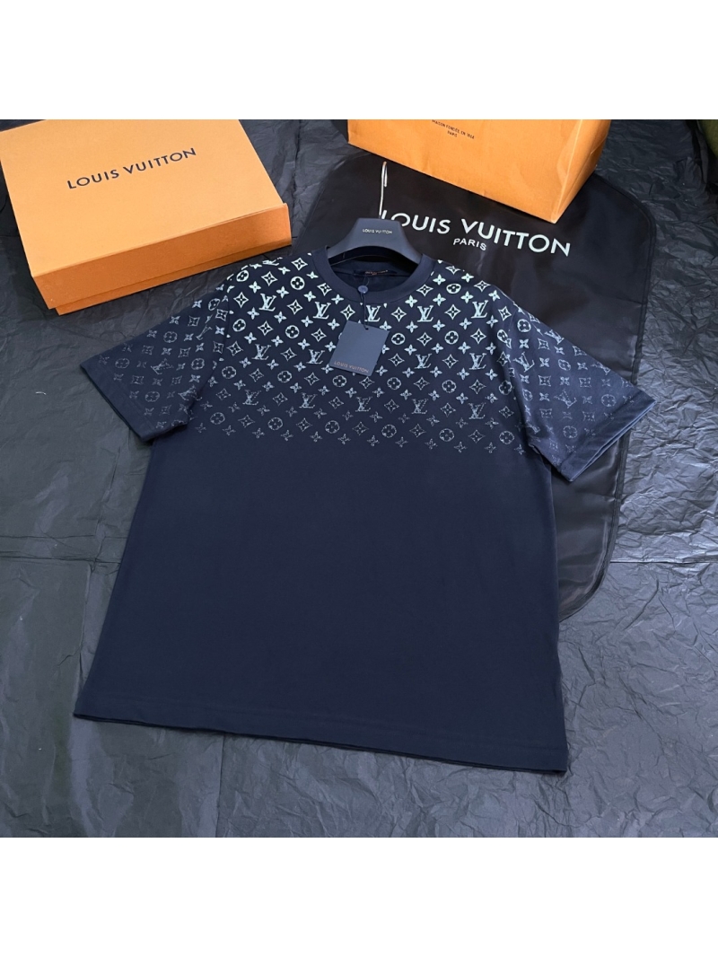 Louis Vuitton Gradient Monogram T-Shirt in Deep Blue - Unisex Luxury Cotton Crew Neck Tee