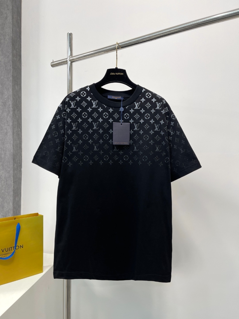 Louis Vuitton Unisex Gradient Monogram T-Shirt in Black | Luxe Cotton & Digital Print