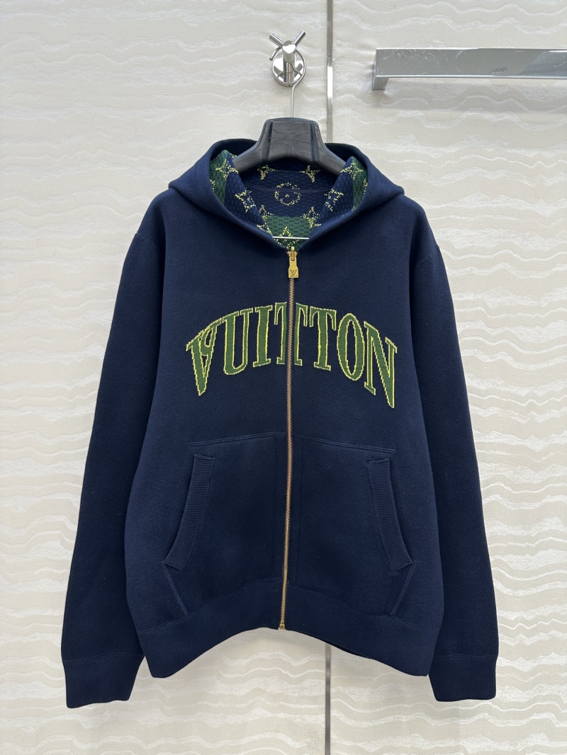 Louis Vuitton LV Unisex Reversible Monogram Hoodie in Imported Wool, Unisex Oversized Fit, American Collegiate Style