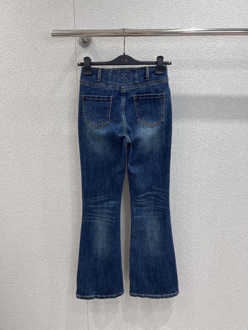 Louis Vuitton 25FW Early Autumn Flared Denim Jeans | Vintage Blue Wash, Monogram Back Waist Detail, Retro Flared Cut