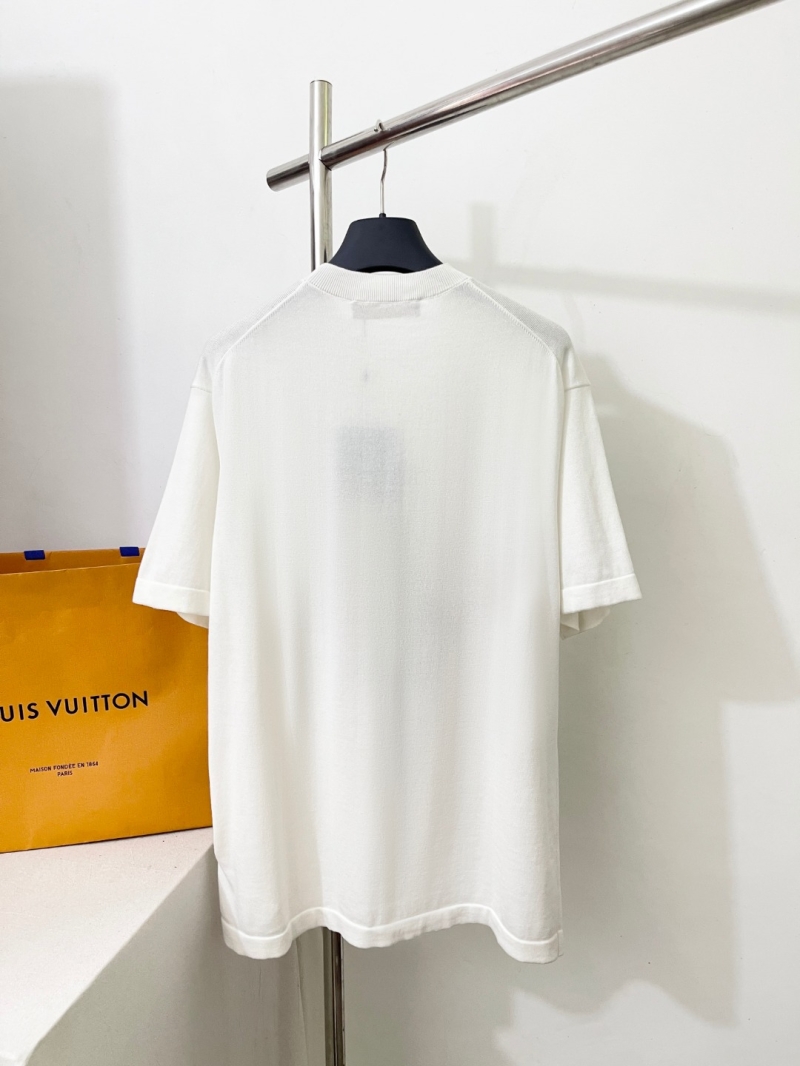 Louis Vuitton x Nigo Embroidered Fine Knit T-Shirt White